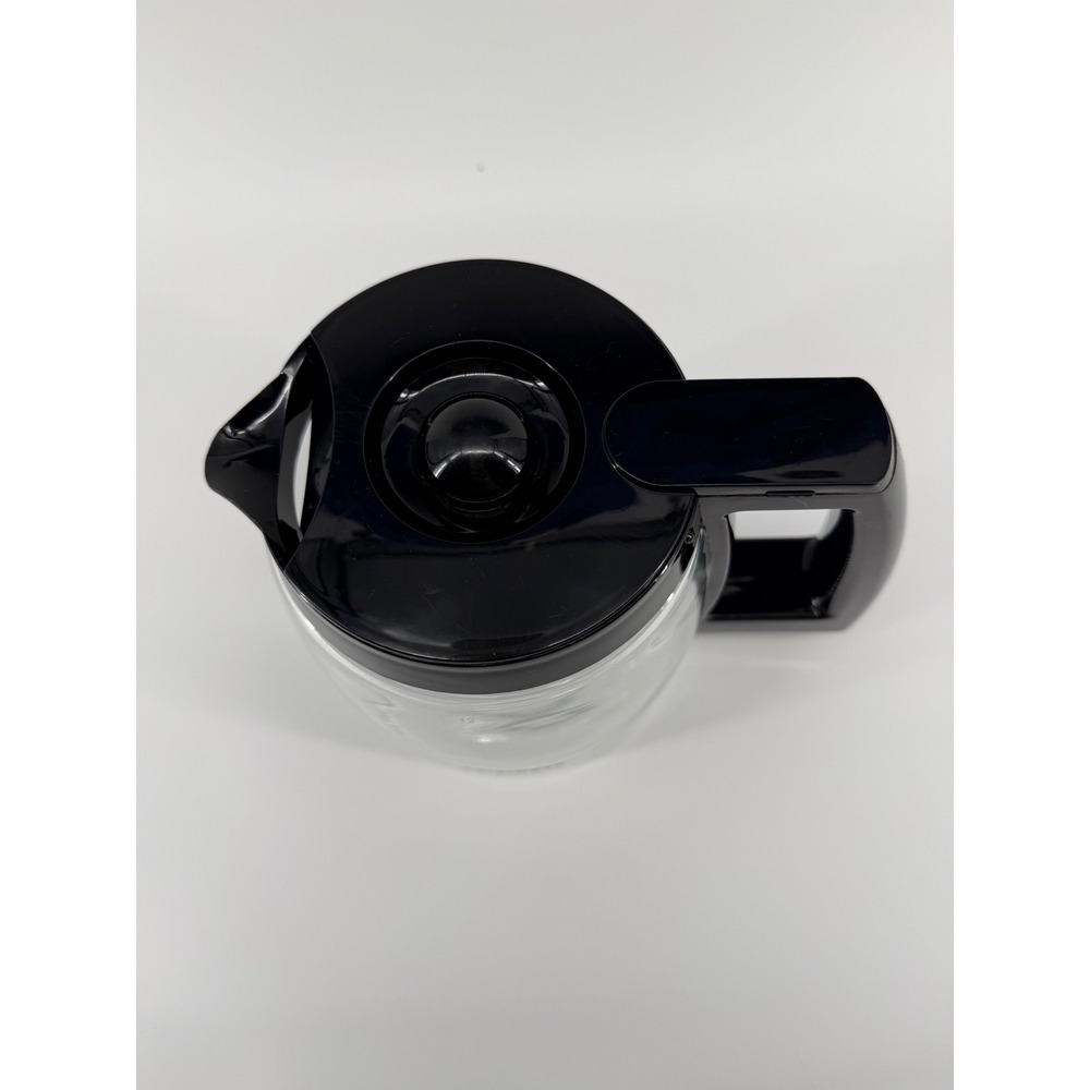 Cuisinart 12 Cup Replacement Glass Carafe Black Handle Lid Coffee Maker Part - Picture 3 of 3